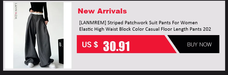 [LANMREM] Vintage Woolen Pants For Women Straight Wide Leg Trousers Office Lady Warm Loose Clothing 2025 Winter New 26C867