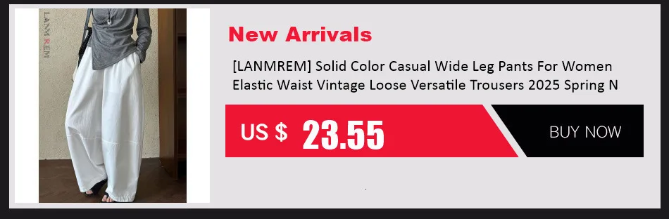 [LANMREM] Vintage Woolen Pants For Women Straight Wide Leg Trousers Office Lady Warm Loose Clothing 2025 Winter New 26C867
