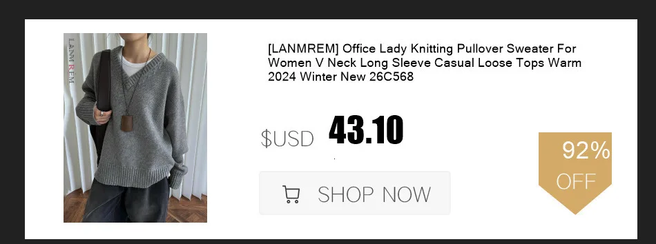 [LANMREM] Vintage Woolen Pants For Women Straight Wide Leg Trousers Office Lady Warm Loose Clothing 2025 Winter New 26C867