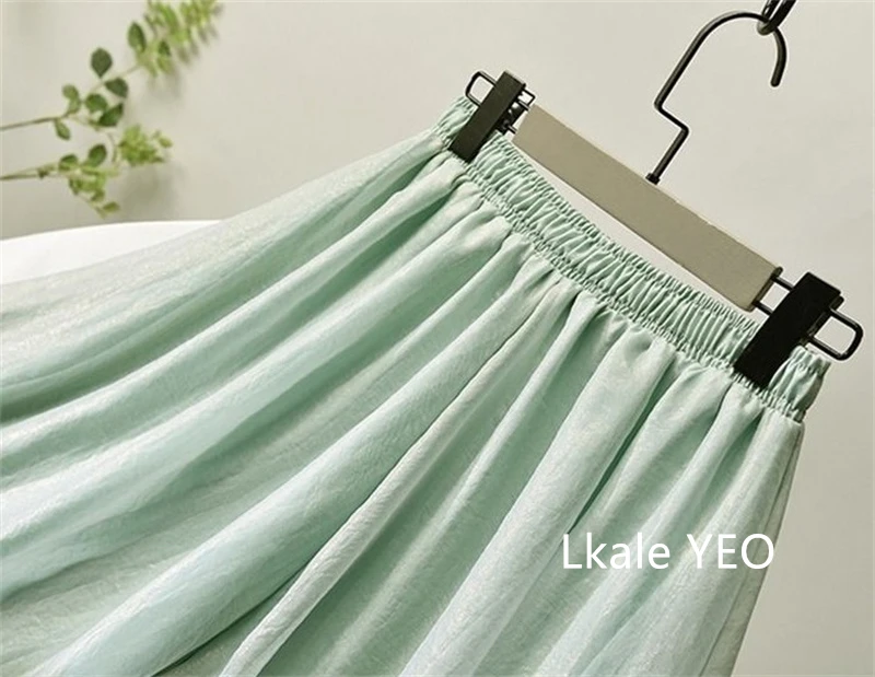 New Women's Chiffon Pants 2025 Spring Autumn Casual High Waist Ladies Wide-leg Trousers Fashion Personality Femme Skirt Pant