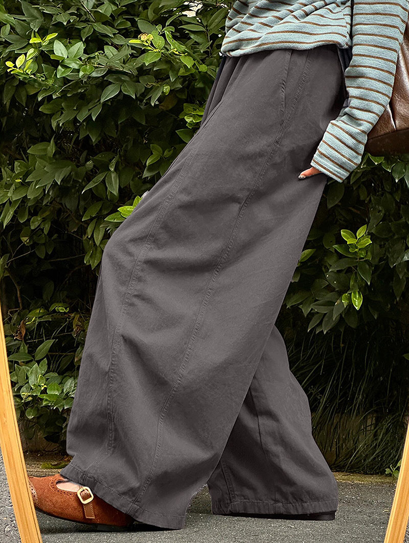 Japanese Style Baggy Machete Pants Women Retro Literary Streetwear Wide Leg Pants Female Spring Autumn Loose Casual Trousers