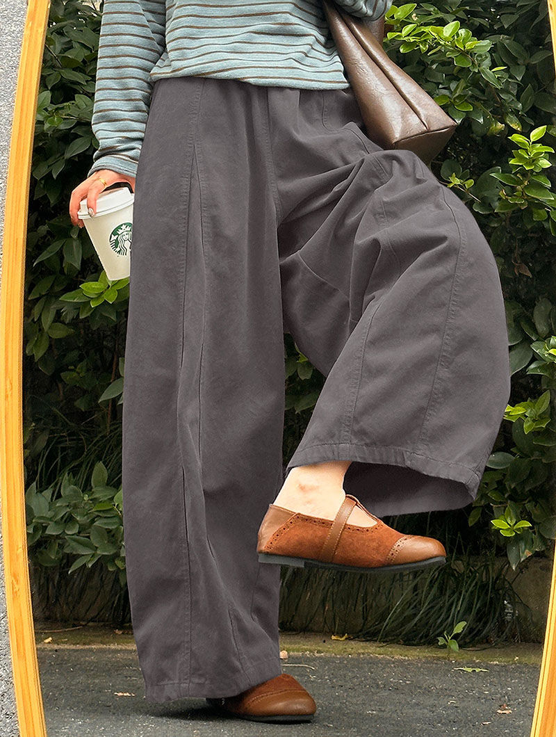 Japanese Style Baggy Machete Pants Women Retro Literary Streetwear Wide Leg Pants Female Spring Autumn Loose Casual Trousers