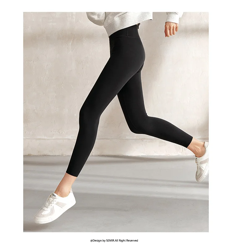 Semir Casual Pants Women Slimming Brushed Small Leg Pants New Autumn 2024 Show Long Legs Small People Nine-Point Shark Pants