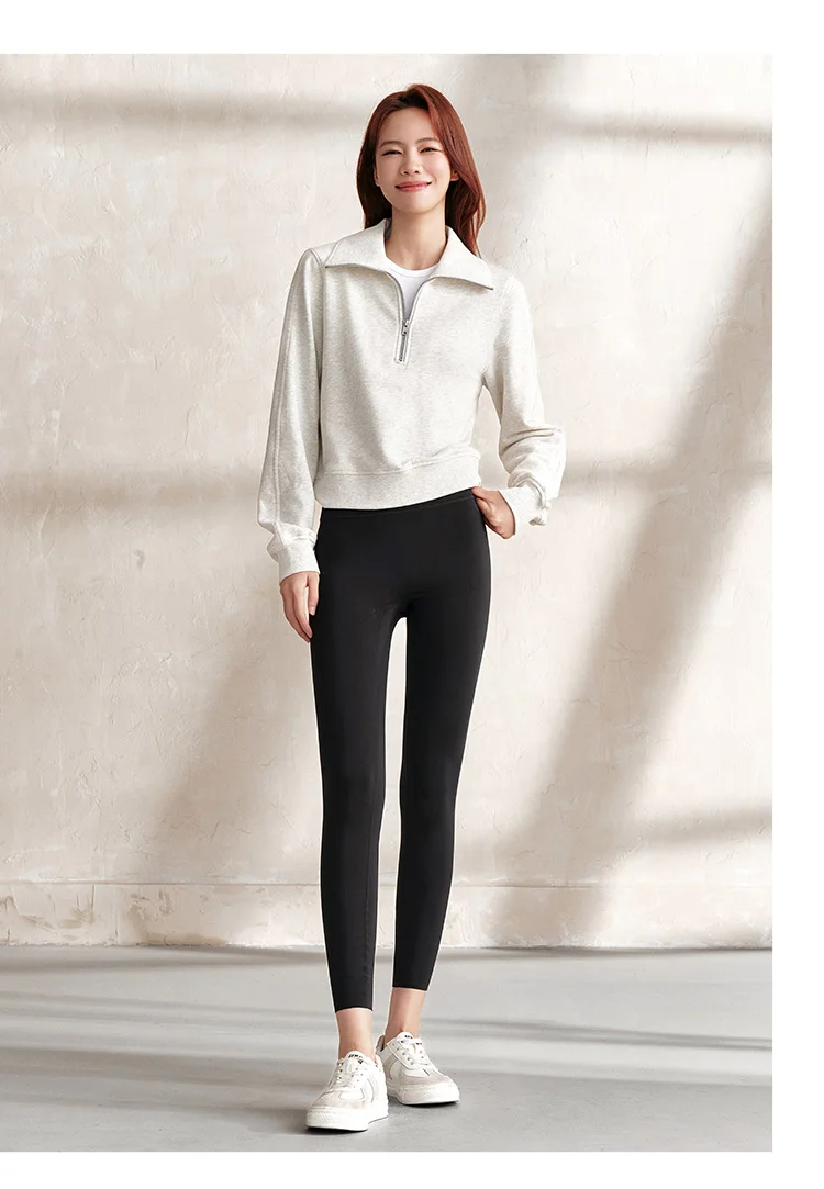 Semir Casual Pants Women Slimming Brushed Small Leg Pants New Autumn 2024 Show Long Legs Small People Nine-Point Shark Pants