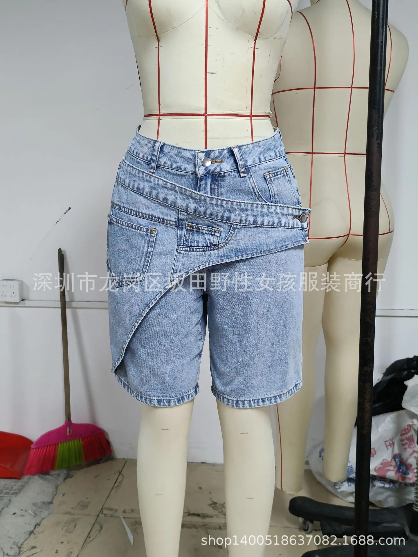 Women Denim Pant Jeans Vintage Wide Leg Knee Length Pants High Waist Straight Trousers Y2k Streetwear Elegant Casual Loose