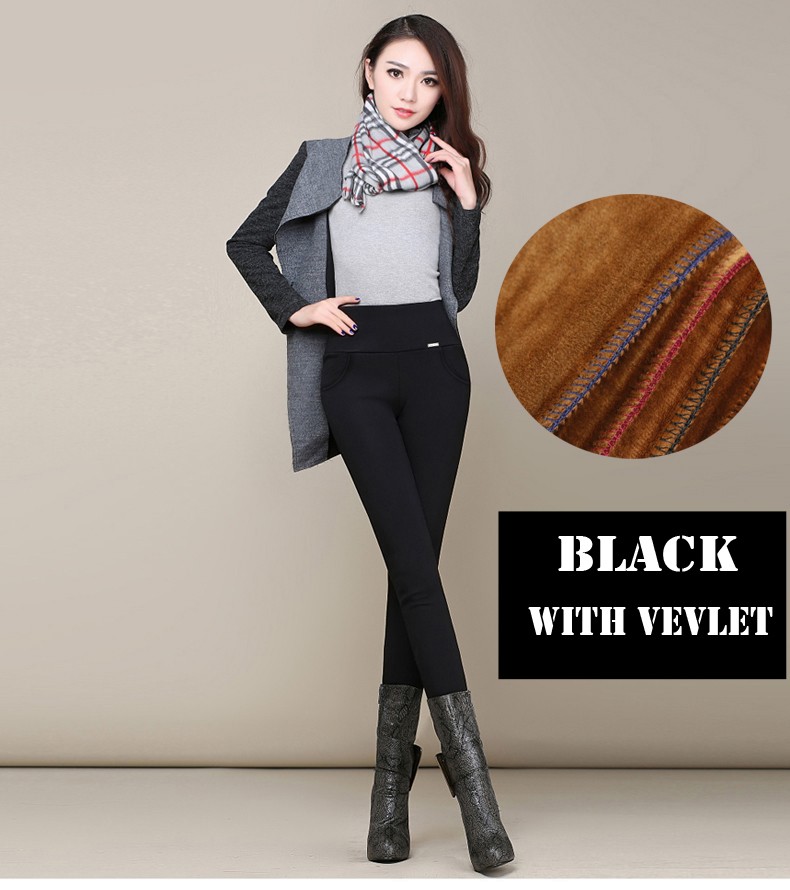 2022 winter warm Women Pencil Pants Candy Color High elasticity Female Skinny pants female trousers Leggings clothes S-6XL