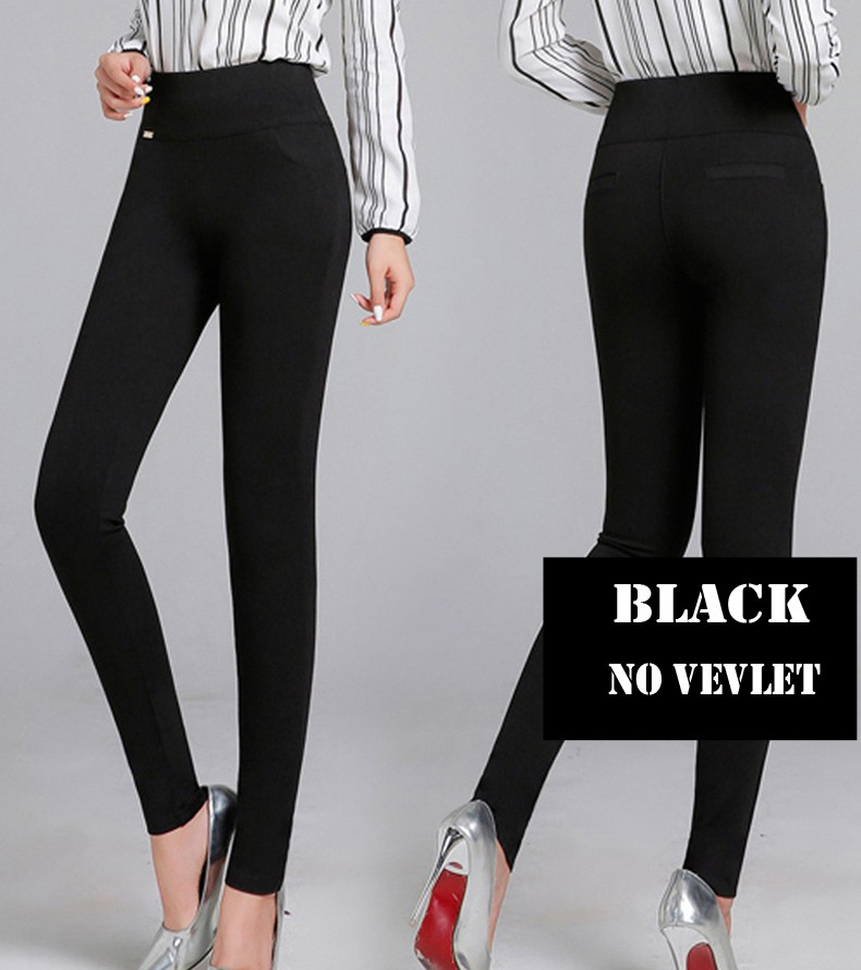 2022 winter warm Women Pencil Pants Candy Color High elasticity Female Skinny pants female trousers Leggings clothes S-6XL