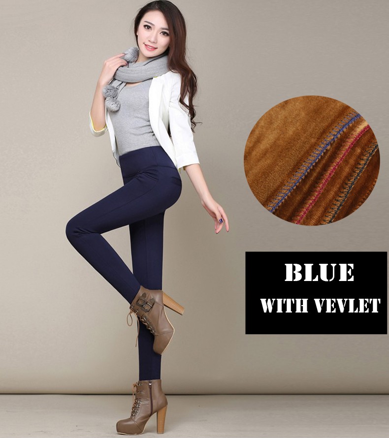 2022 winter warm Women Pencil Pants Candy Color High elasticity Female Skinny pants female trousers Leggings clothes S-6XL