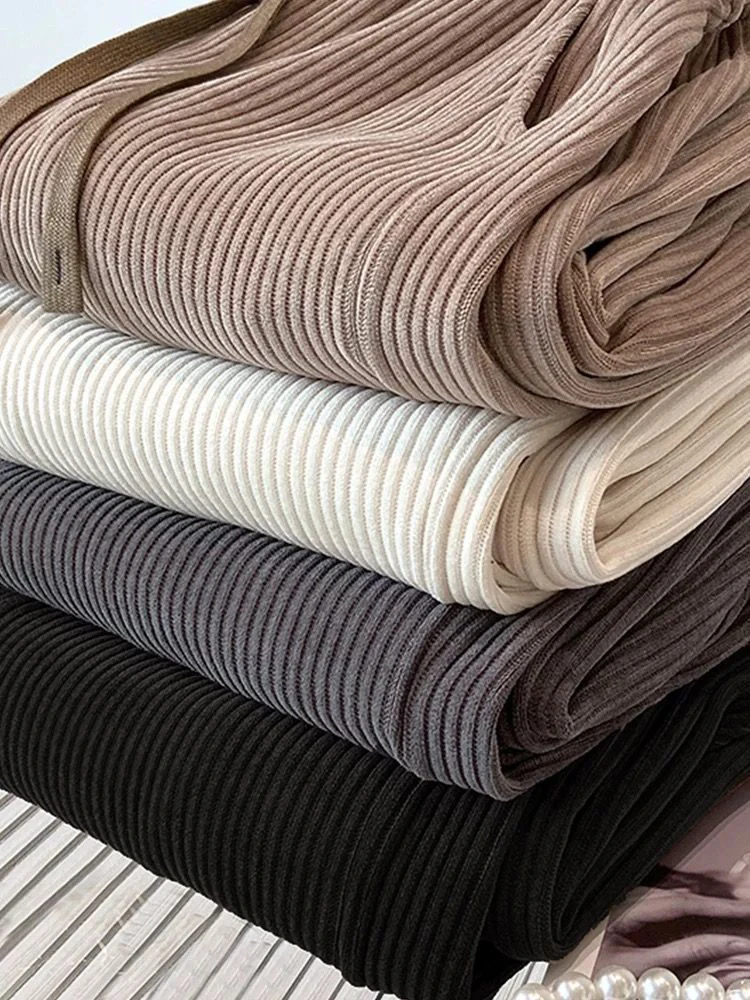 Corduroy Harlan Pants Women's 2025 Autumn/Winter New High Waist Loose Elegant Casual Ladies Pants Fashion Versatile Female Pants