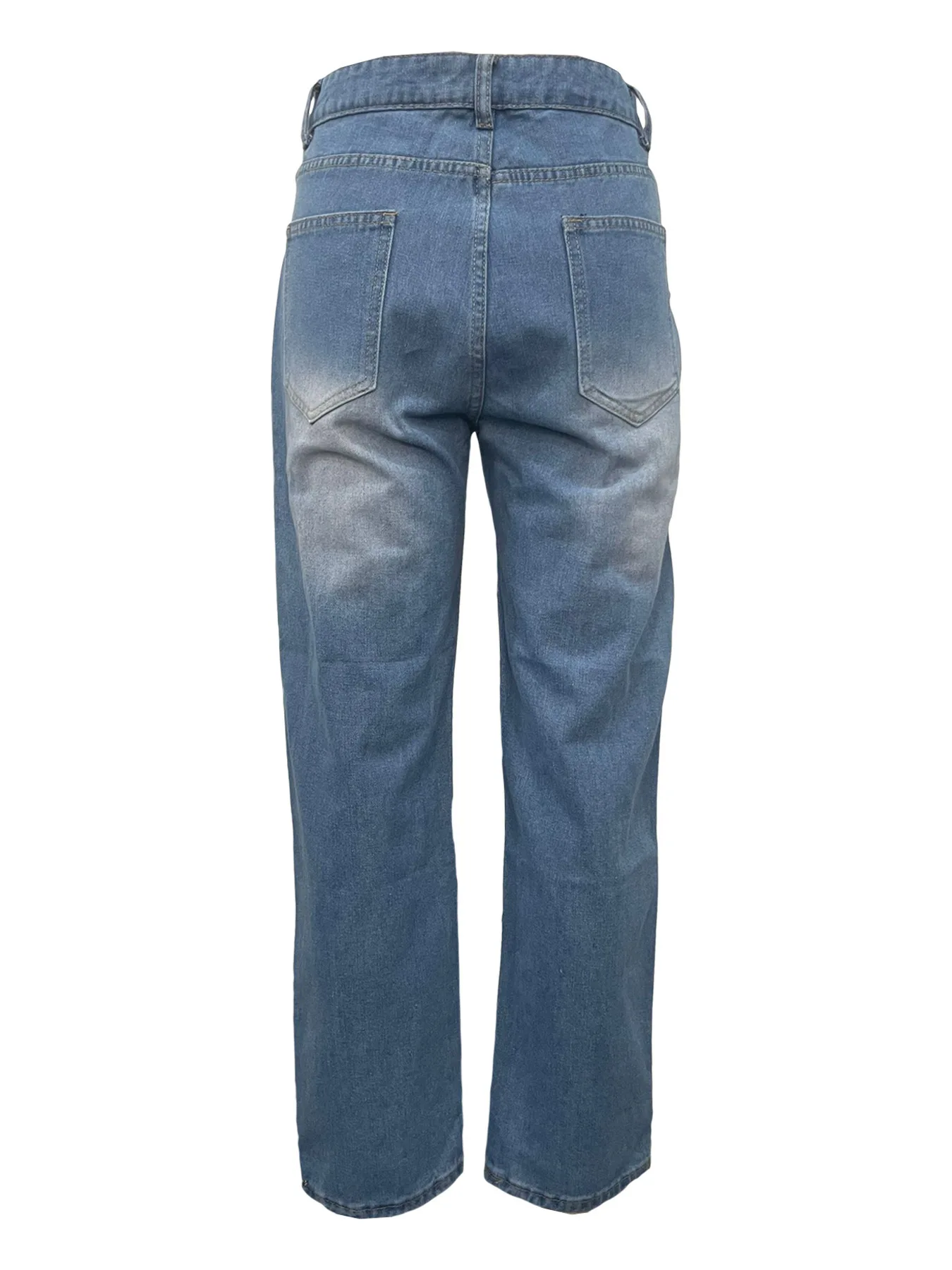 Women Denim Pant Jeans Print Floral Long Pants Hot Drilling High Waist Straight Trousers Y2k Streetwear Elegant Hole Work 2026