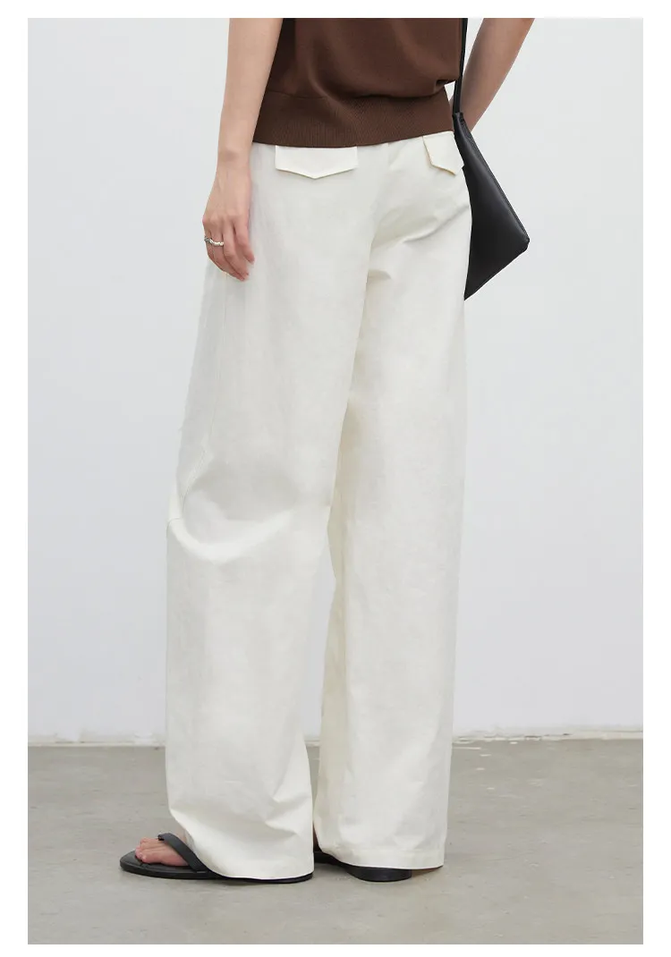 CHIC VEN New Fashion Women Pants Loose Casual Solid Straight Leg Pant Line Design Female Trousers Spring Summer 2026 Clothes