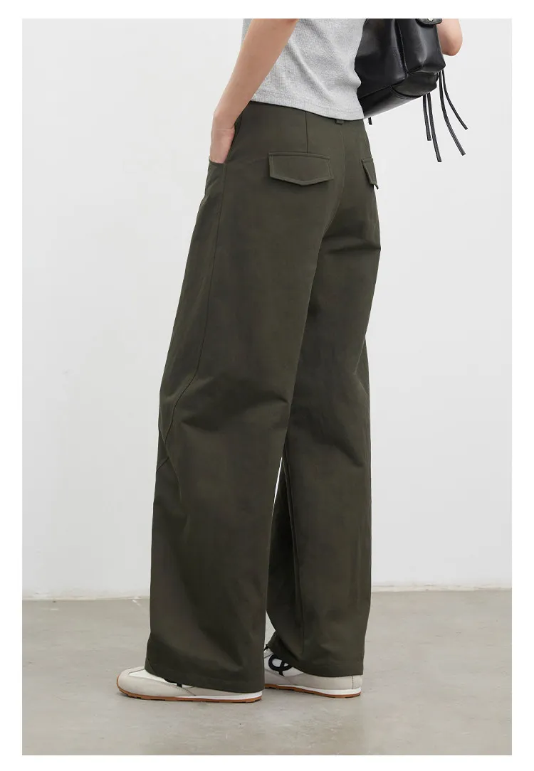 CHIC VEN New Fashion Women Pants Loose Casual Solid Straight Leg Pant Line Design Female Trousers Spring Summer 2026 Clothes