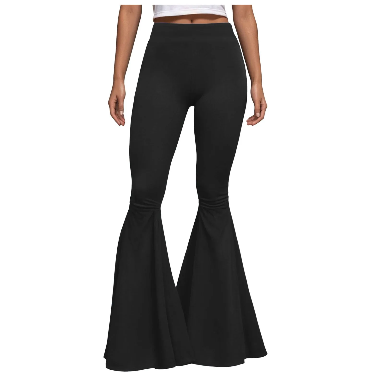 Yoga Pants Sport Leggings Women Womens Plus Size Slim Elastic Solid Color High Waist Casual Simple Casual Trousers Streetwear
