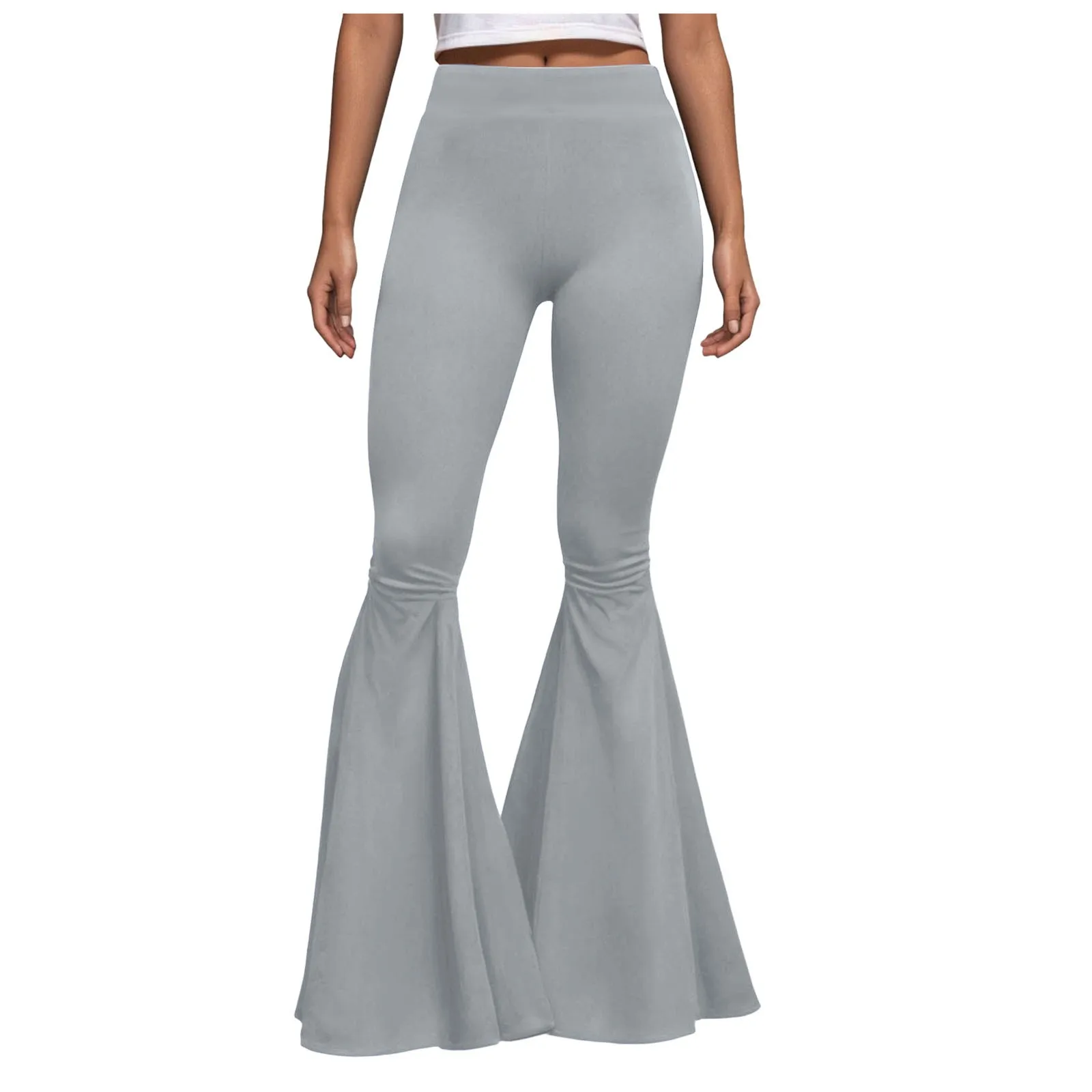 Yoga Pants Sport Leggings Women Womens Plus Size Slim Elastic Solid Color High Waist Casual Simple Casual Trousers Streetwear