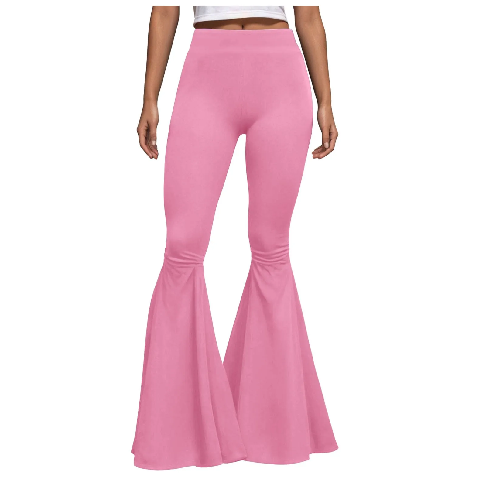 Yoga Pants Sport Leggings Women Womens Plus Size Slim Elastic Solid Color High Waist Casual Simple Casual Trousers Streetwear