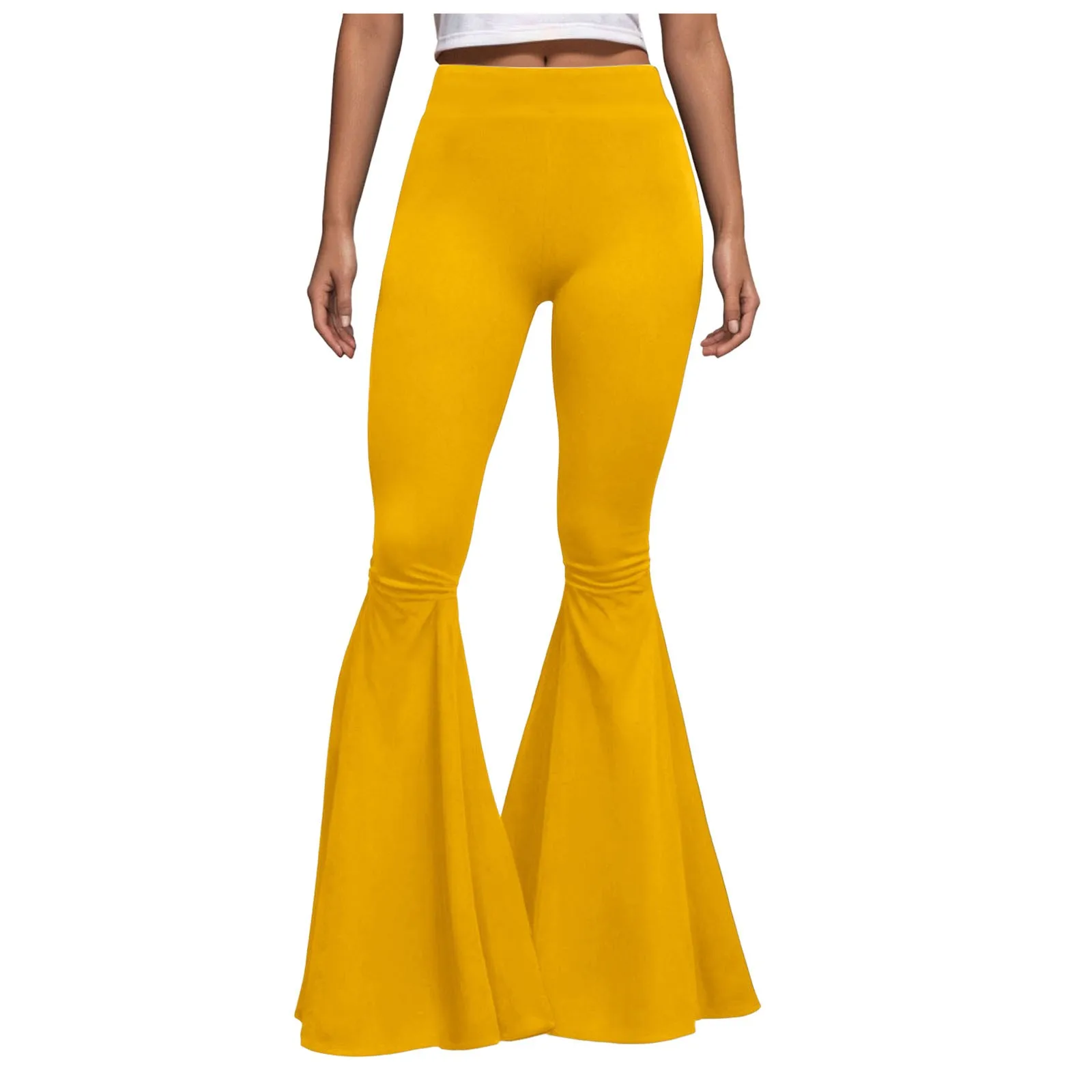 Yoga Pants Sport Leggings Women Womens Plus Size Slim Elastic Solid Color High Waist Casual Simple Casual Trousers Streetwear