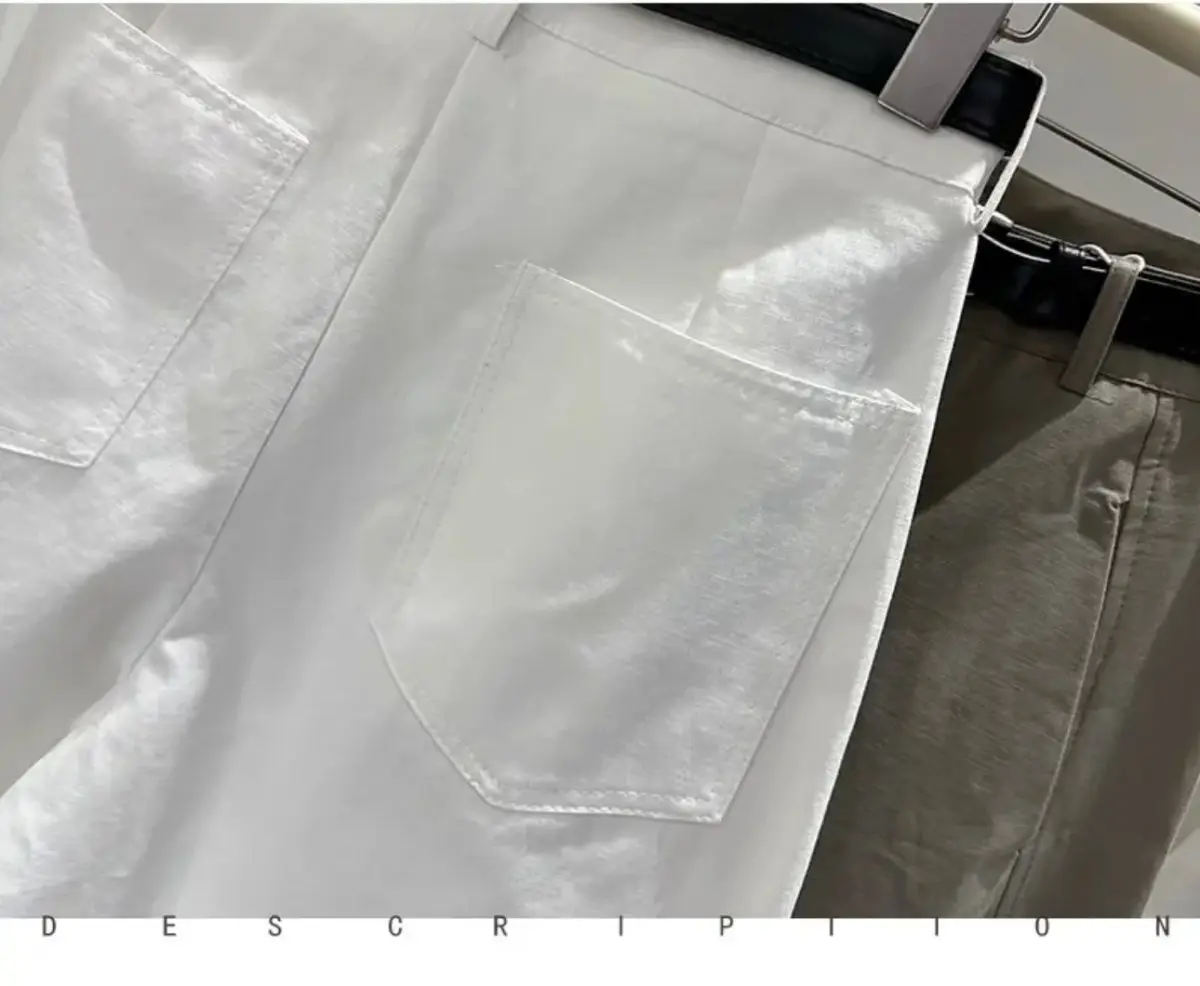 2026 Spring/summer Korean Fashion 9-inch Wide Leg Pants For Women High Waist Simple Balloon Pants Versatile Casual Pants
