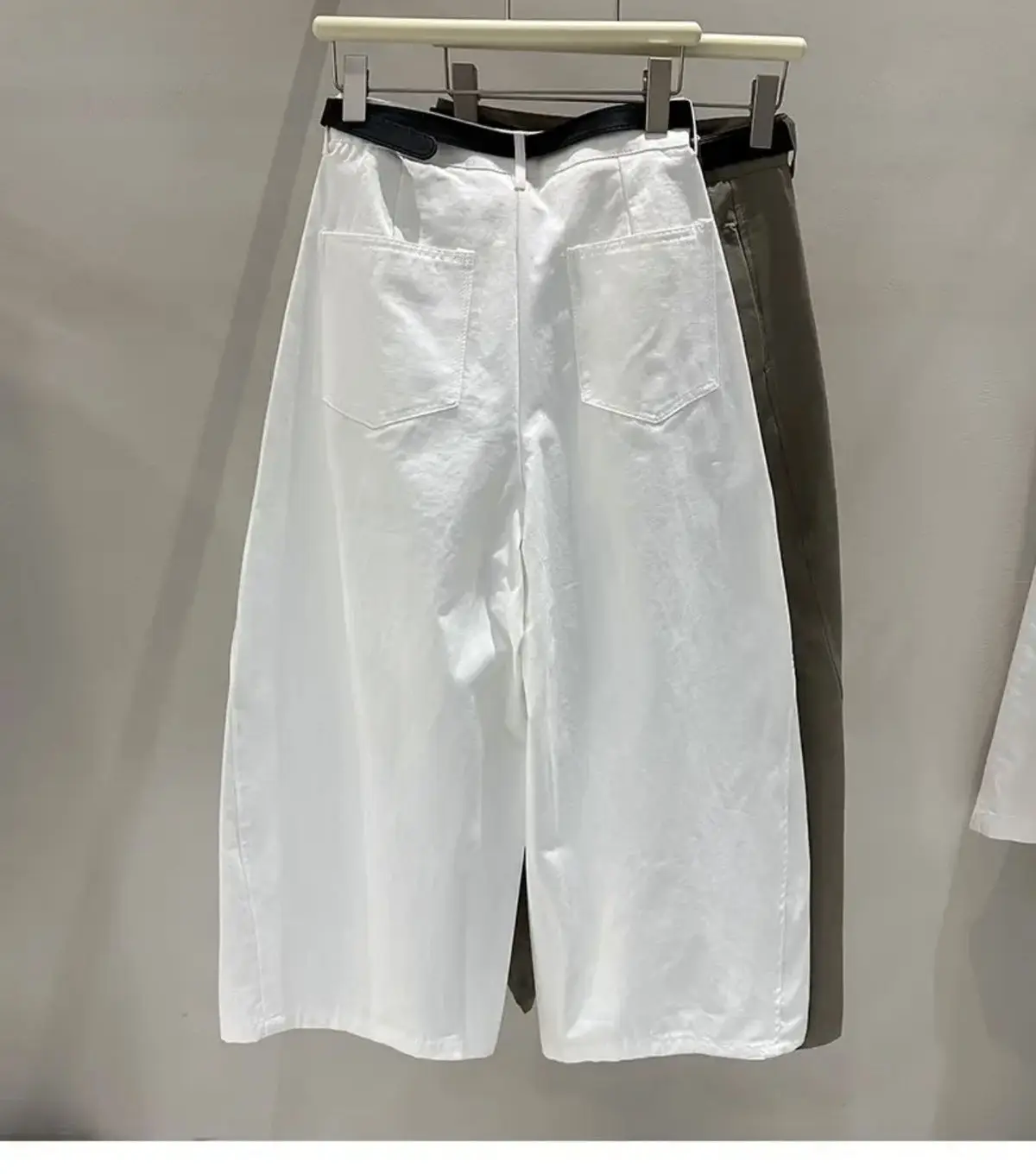 2026 Spring/summer Korean Fashion 9-inch Wide Leg Pants For Women High Waist Simple Balloon Pants Versatile Casual Pants