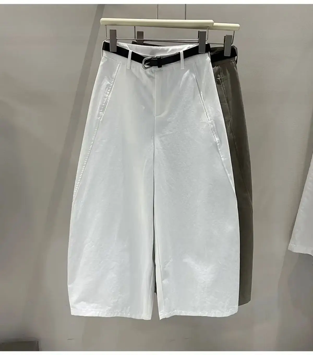 2026 Spring/summer Korean Fashion 9-inch Wide Leg Pants For Women High Waist Simple Balloon Pants Versatile Casual Pants