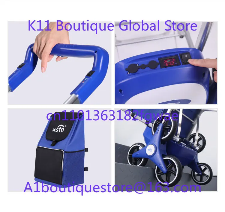 Xsto ZW030 Electric Stair Climbing Shopping Cart 30KG Easy to Carry and Foldable