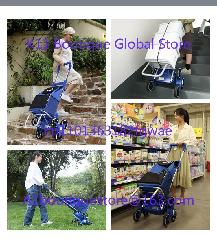 Xsto ZW030 Electric Stair Climbing Shopping Cart 30KG Easy to Carry and Foldable