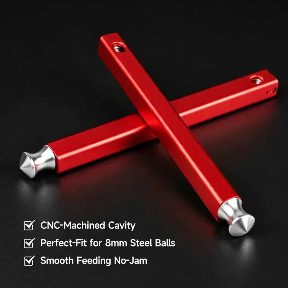 Rapid Fire 5G Slingshot Magazine, Aluminum Alloy Ammo Holder, Self-Ejecting , Compatible With Standard 8mm Steel Balls.