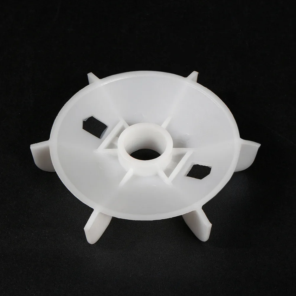 Uxcell 1Pcs 130x24mm/155x24mm Y90-2/Y90-4 White Plastic 6 Impeller Motor Round Shaft Replacement Fan Vane for Home DIY