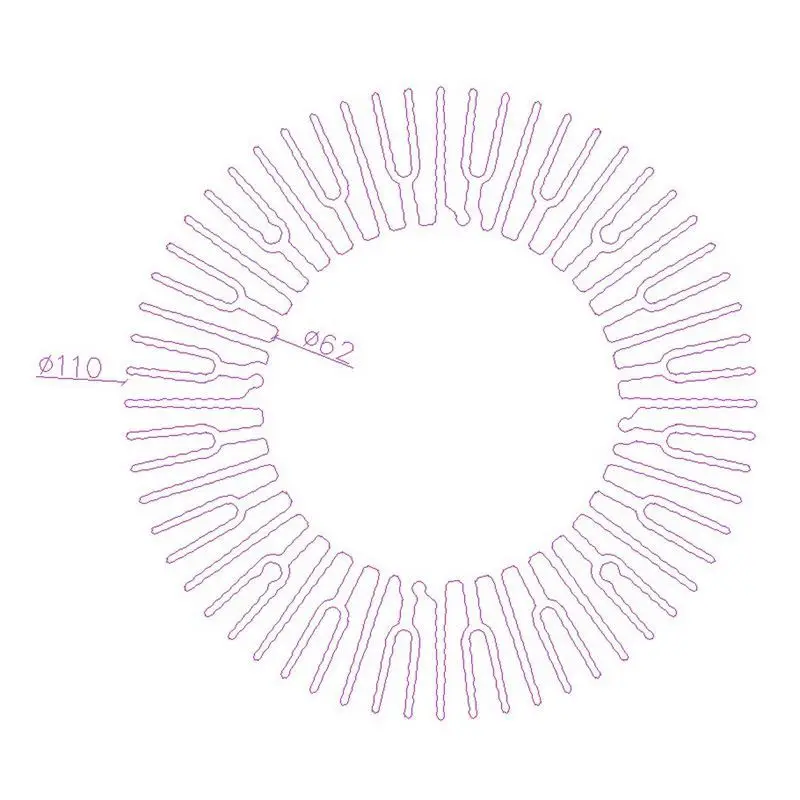 110x62mm Aluminum Round Heat Sink Radiator Heatsink for IC LED Cooling Electronic Cooler Chipset Heat Dissipation