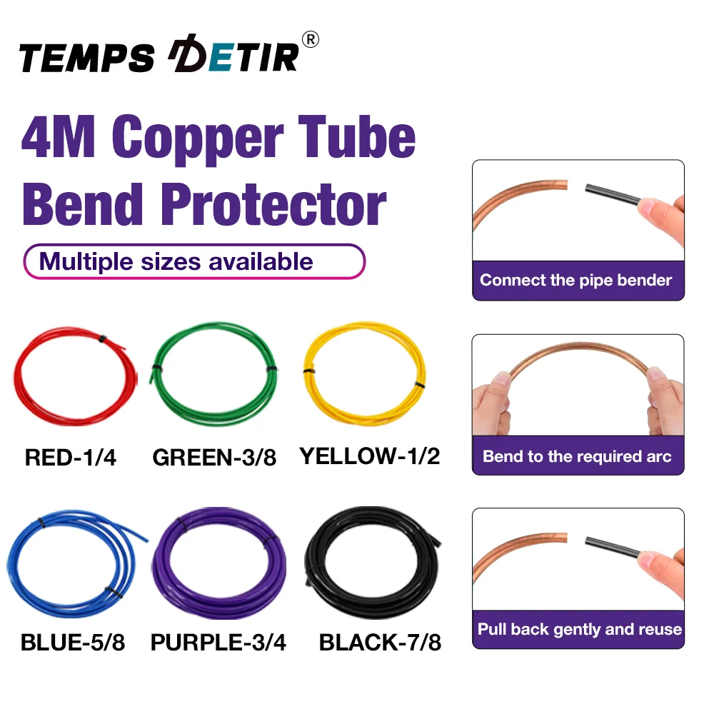 PE Plastic Copper Pipe Protector,1/4" 3/8" 1/2" 5/8" 3/4" 7/8" Bend Pipe Protection Strip,For AC Copper/Refrigerator Pipe Repair