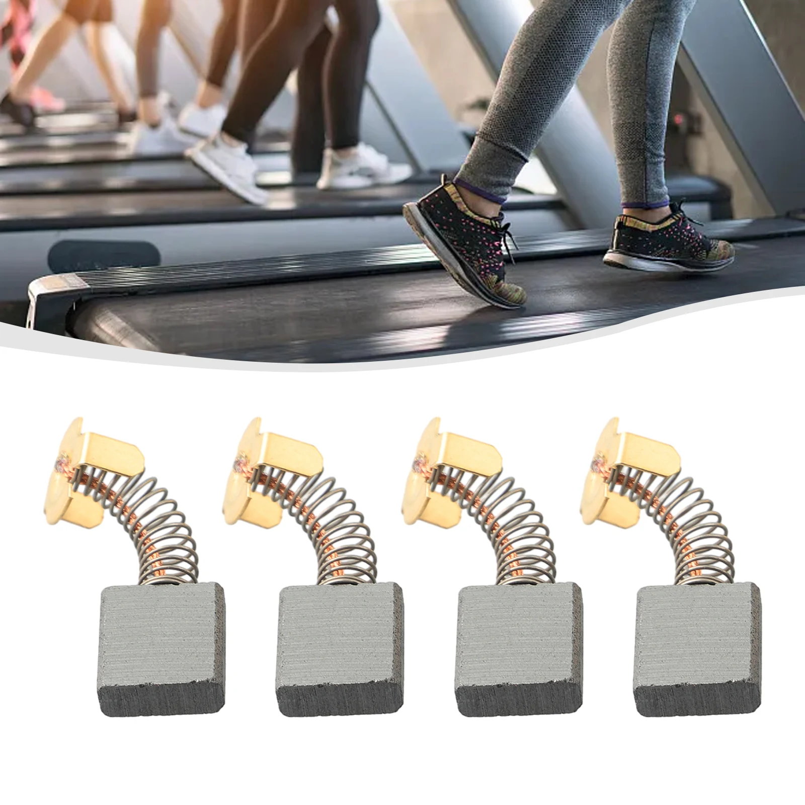 Treadmill Carbon Brush Replacement 17 x 17 x 7mm Size Compatible with Greenmaster GMD 118 1 and Reebok Fusion E12