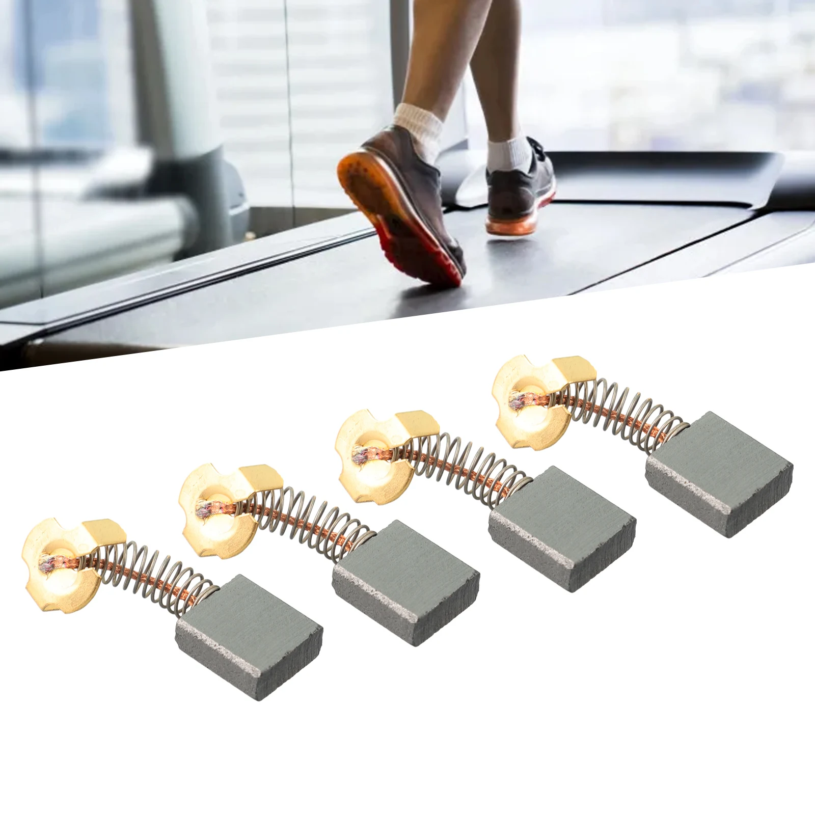 Treadmill Carbon Brush Replacement 17 x 17 x 7mm Size Compatible with Greenmaster GMD 118 1 and Reebok Fusion E12