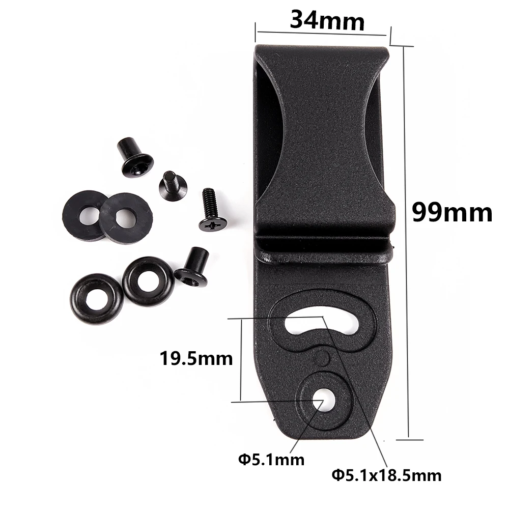 1piece KYDEX Holster Clips KYDEX Sheath Waist Clip K Sheath Making Accessories Clip Carry K Sheath Tool with 2 Screws