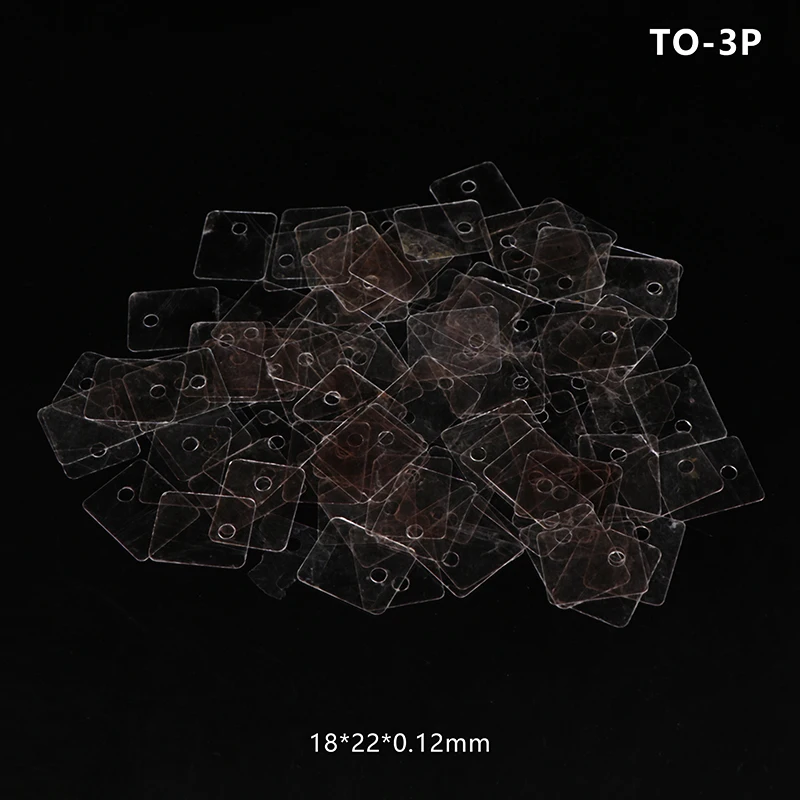100Pcs 13*18*0.12/18*22*0.12mm TO-220 Mica Insulation Pad Heat Insulation To-220 Insulation Pads Silicone Mica Sheet Insulation