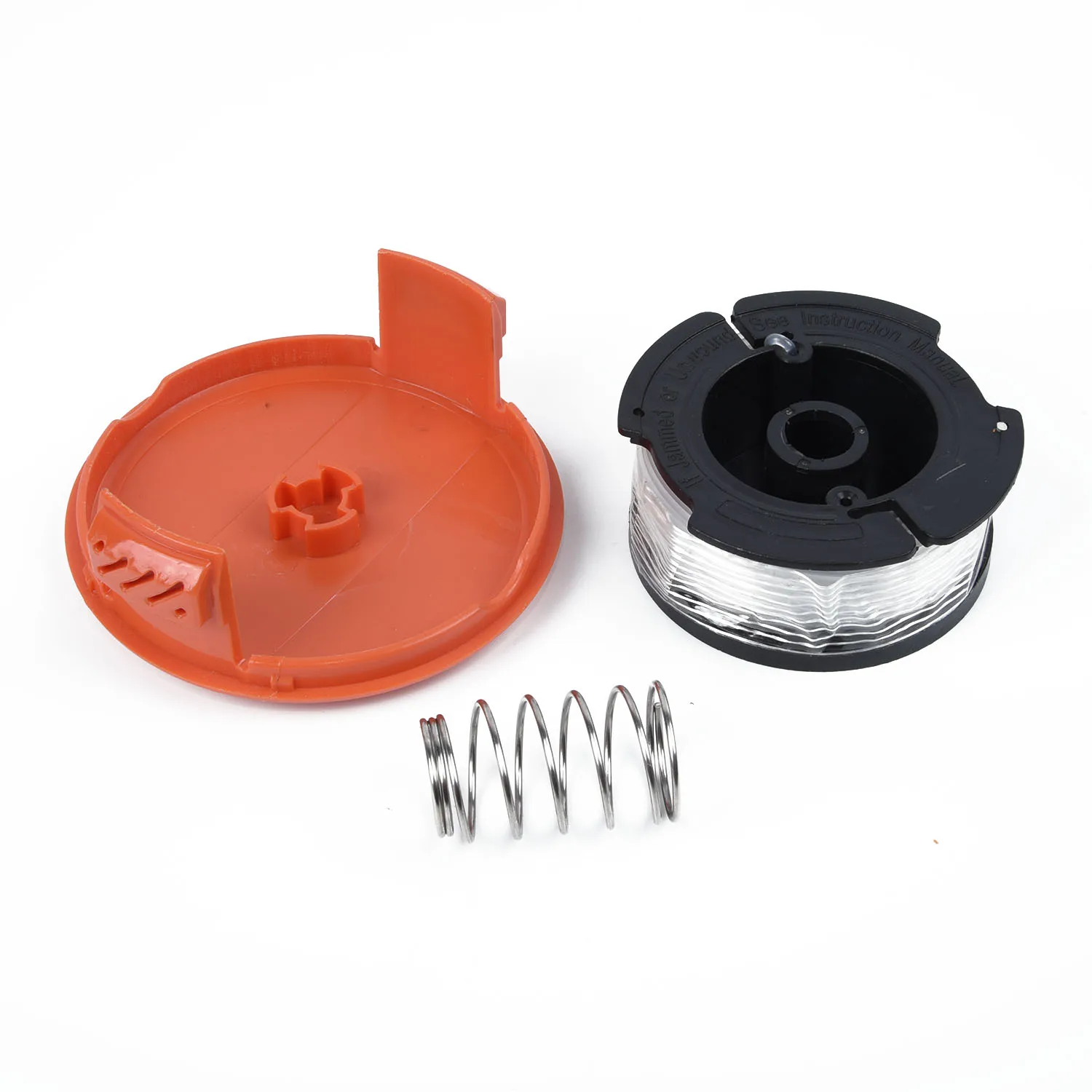 String Trimmer For Black&Decker Nylon Black Spool Line 0.065 Inch Eater Replacement Cap RC-100-P With Spring AF-100