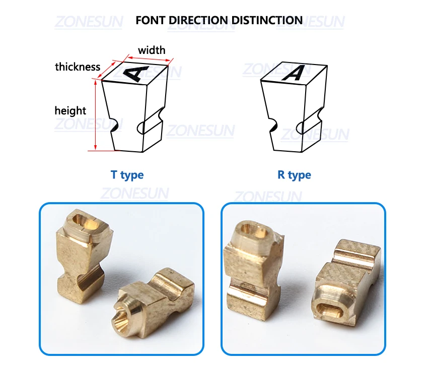 ZONESUN MY380 Alphabet Letter Fonts of Ribbon Printer Heat Stamping Head Ribbon Hot Stamping Spare Part Expiration Code Printer