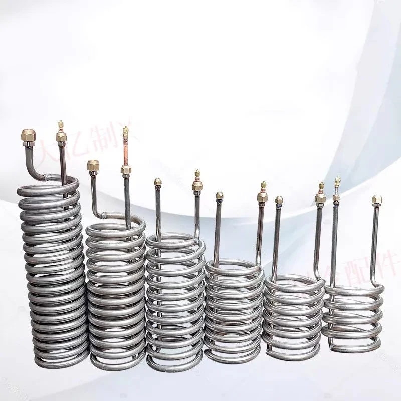 1pc Titanium Tube Evaporator, Straight Titanium Tube Heat Exchanger. 1-5HP Chiller Seafood Fresh Water Fish Tank Heat Exchanger.
