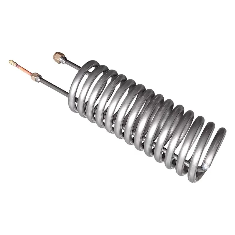 1pc Titanium Tube Evaporator, Straight Titanium Tube Heat Exchanger. 1-5HP Chiller Seafood Fresh Water Fish Tank Heat Exchanger.