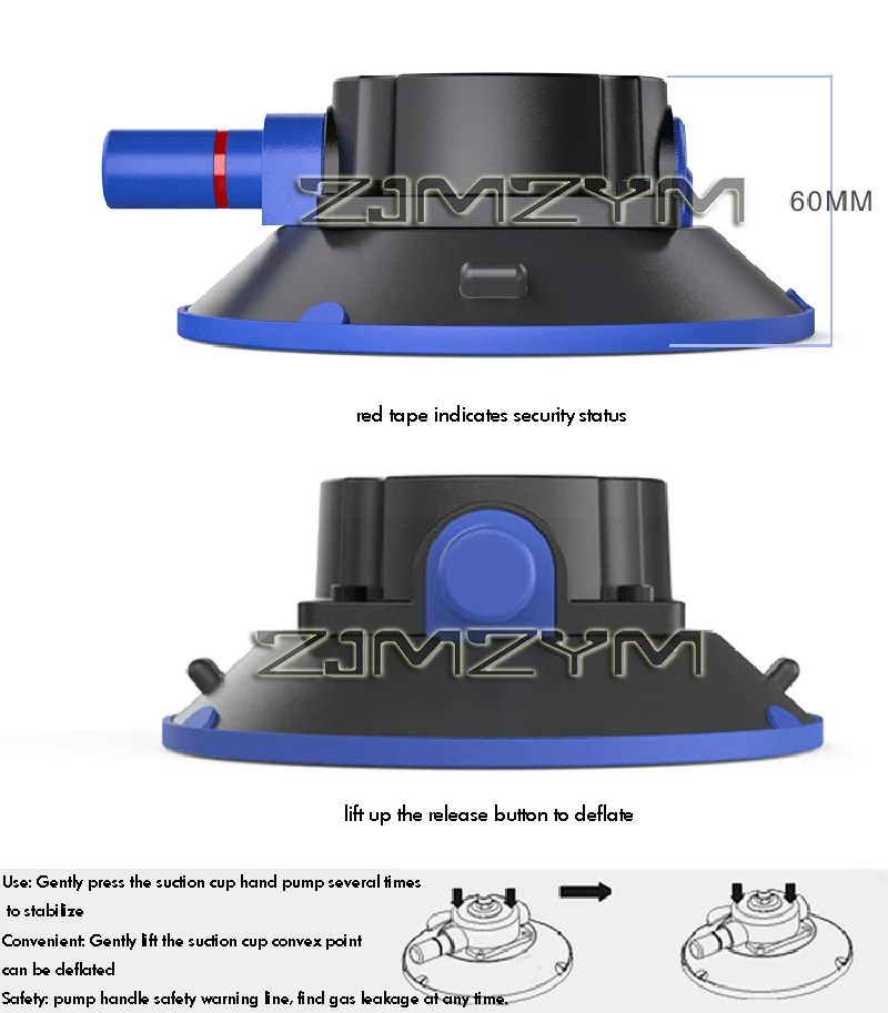 75kg High Suction Power Vacuum Sucker Photography Car Repair Sunken Vacuum Suction Sucker Hand Pump Glass Sucker For Countertops