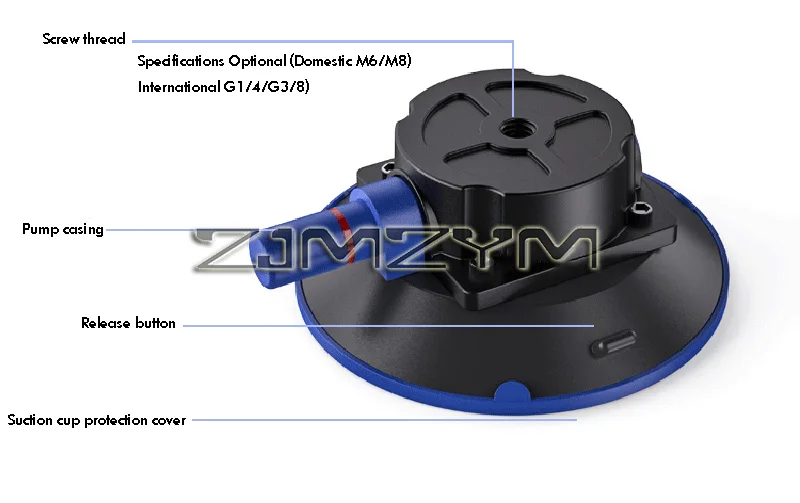 75kg High Suction Power Vacuum Sucker Photography Car Repair Sunken Vacuum Suction Sucker Hand Pump Glass Sucker For Countertops
