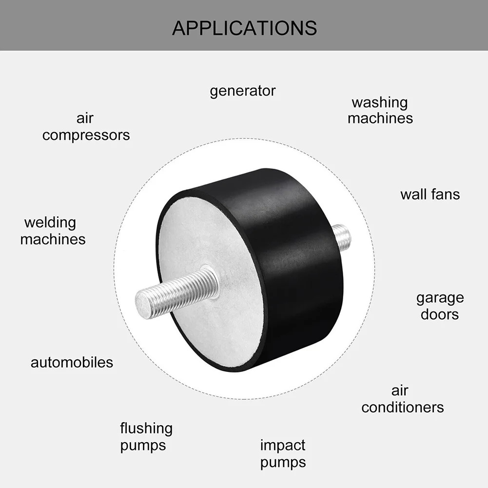 1 Pc Rubber Vibration Isolator Mount Male Anti For M3 M5 M6 Car Bobbin Isolator Damperm Car Bobbin Rubber Mounts Male Tools