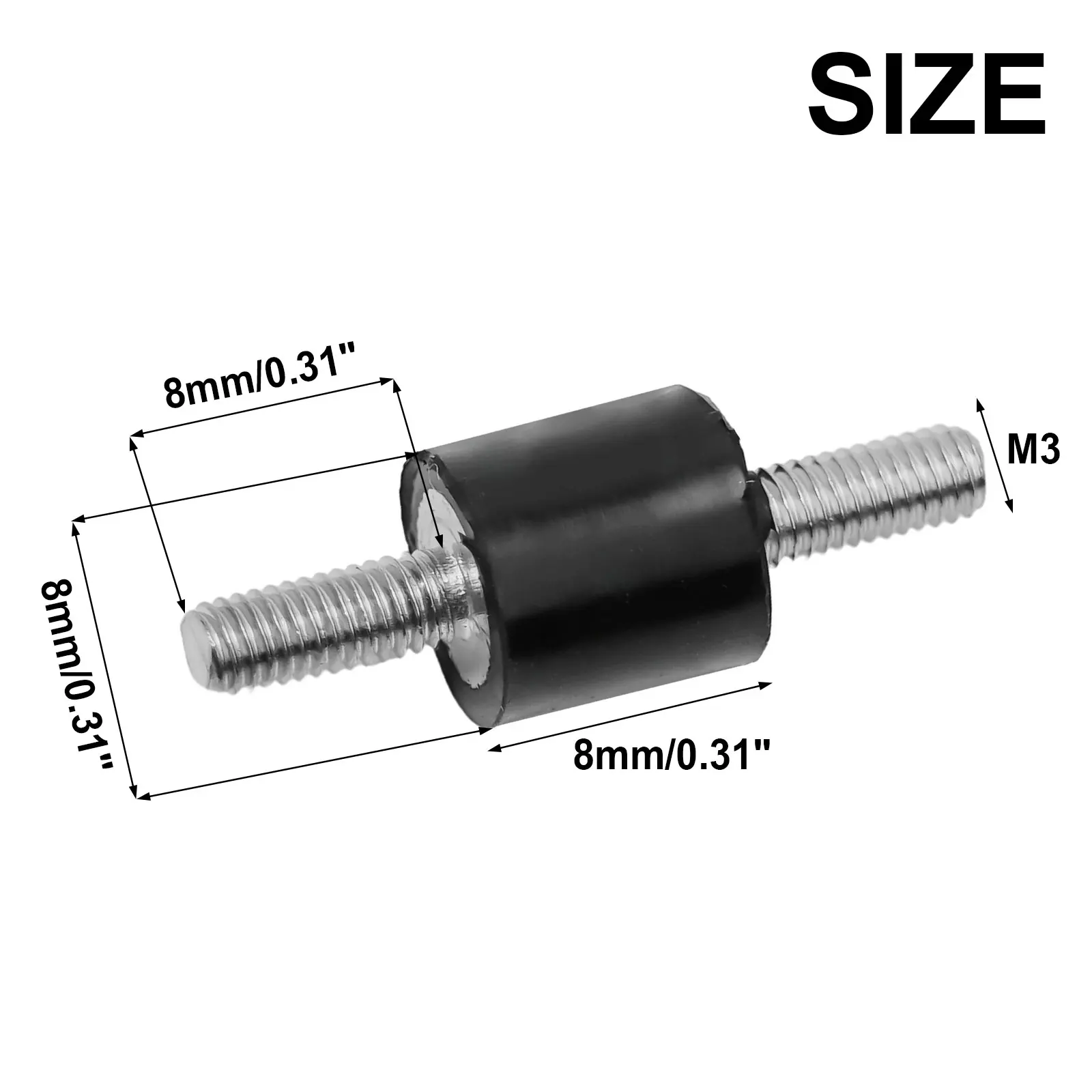 1 Pc Rubber Vibration Isolator Mount Male Anti For M3 M5 M6 Car Bobbin Isolator Damperm Car Bobbin Rubber Mounts Male Tools