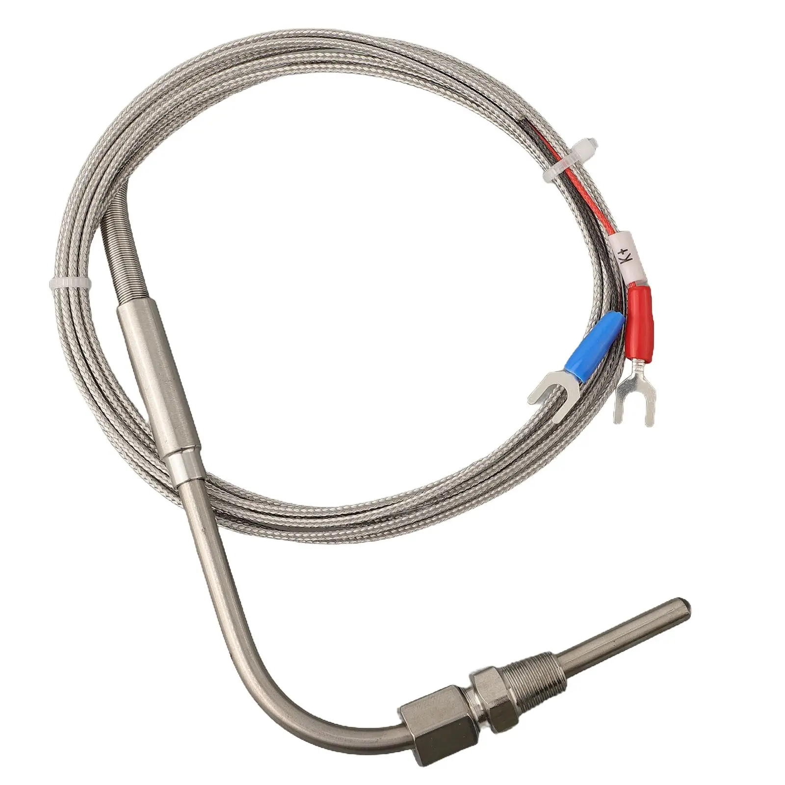 1/8" NPT K Type Thermocouple Exhaust Probe 1200°C Temperature Sensors Thread NPT Threads 2m Cable Adjustable Pressure Lock