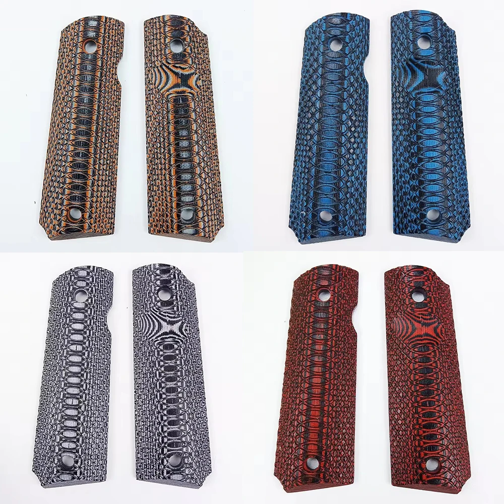 1 Pair 1911 Full Size Grips 3 Colors G10 Material Handle Grips Patch Custom Grips CNC Handle Grips