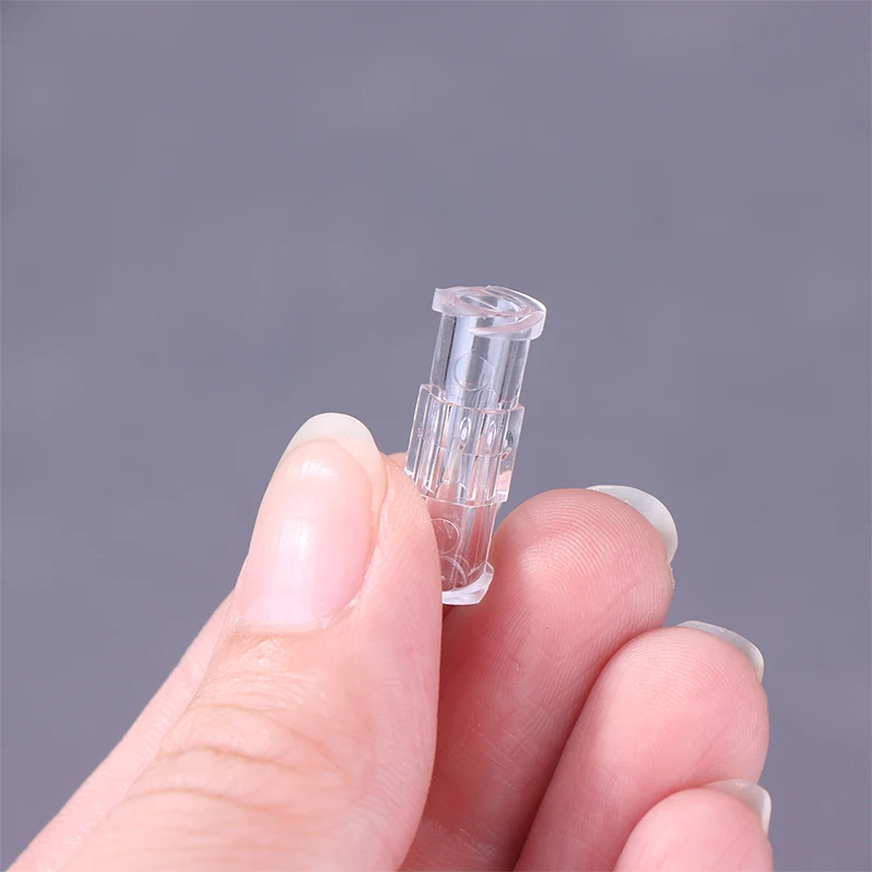 10PCS Leak-Proof Double Helix Luer Lock Adapter Medical Sterile Syringe Connector Transparent Plastic for Veterinary Use