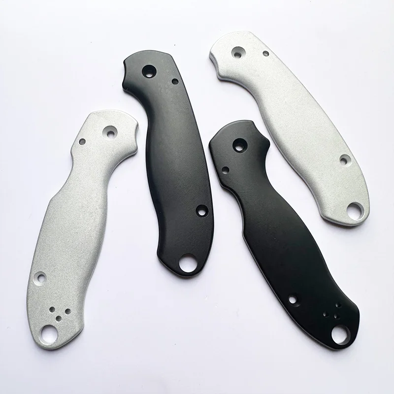 1pair Aluminum Alloy Grip Handle Scales for Genuine spider Para3 C223 Knife DIY sliding surface Patch Modification Accessories