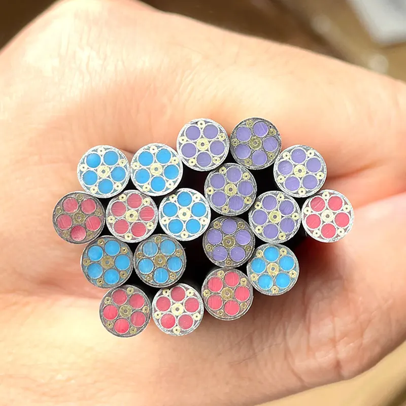 1piece 6mm Colored Resin Filling Mosaics Pin Rivets for Knife Handle Decorative Material Mosaic Rivets Steel Tube Length 60mm