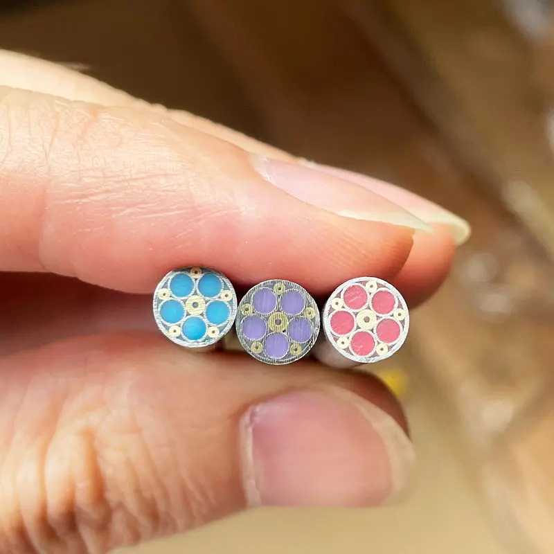 1piece 6mm Colored Resin Filling Mosaics Pin Rivets for Knife Handle Decorative Material Mosaic Rivets Steel Tube Length 60mm