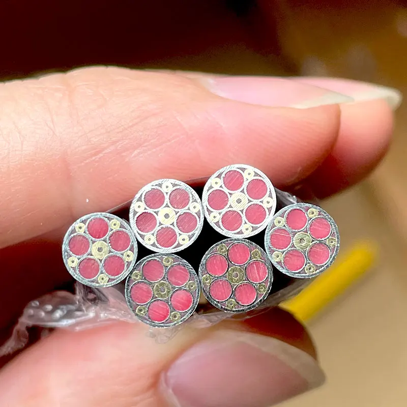 1piece 6mm Colored Resin Filling Mosaics Pin Rivets for Knife Handle Decorative Material Mosaic Rivets Steel Tube Length 60mm