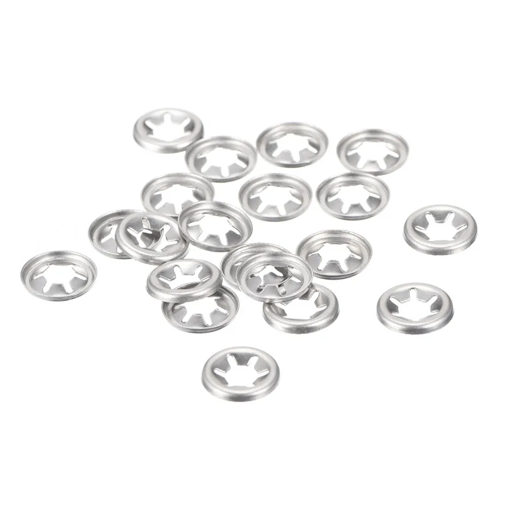 Uxcell 20pcs/lot M5/6/7/8/12 304 Stainless Steel Internal Tooth Washer Locking Speed Clip Hardware Corrosion Resistant