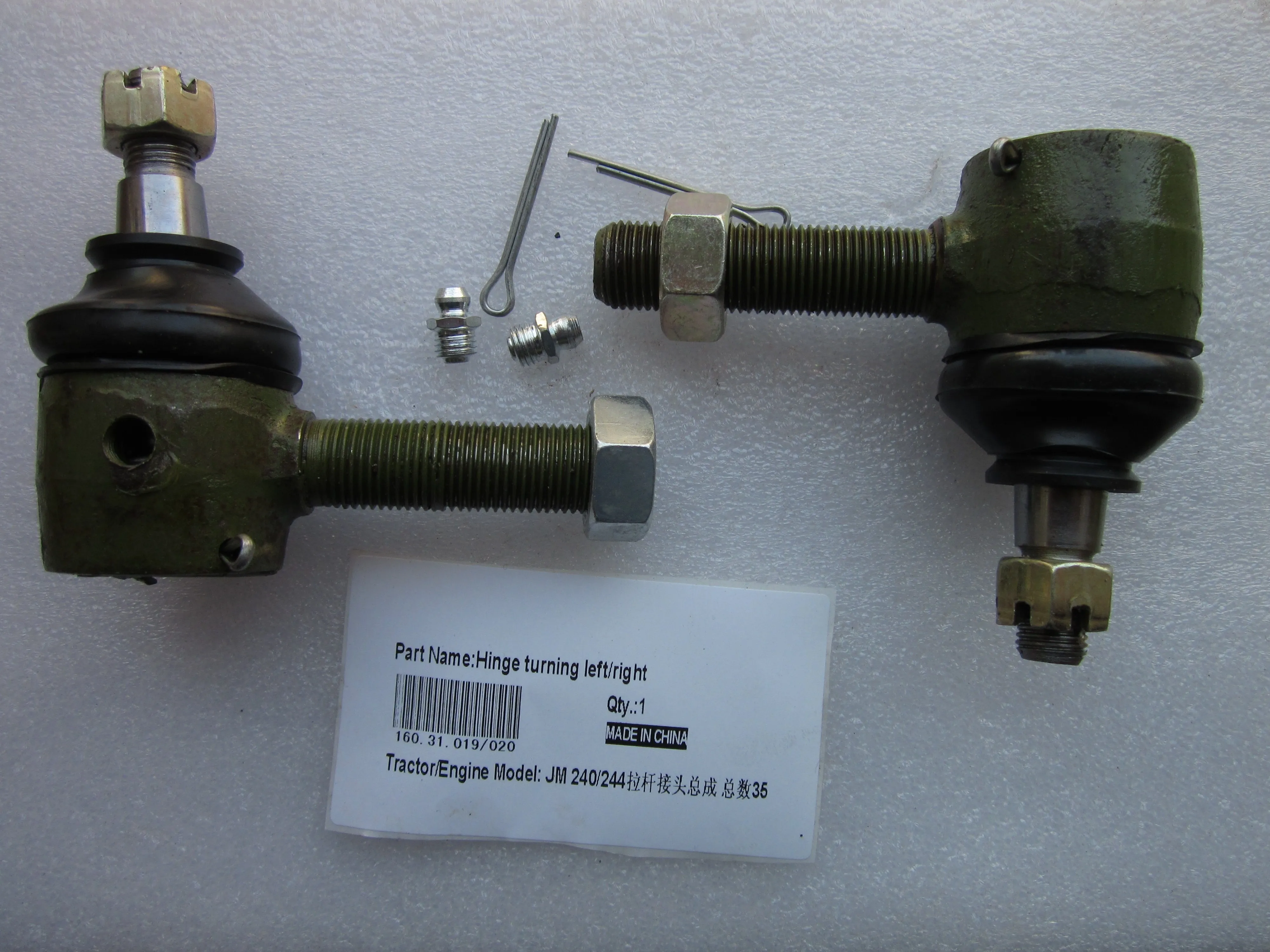184.31.024 + 184.31.023 Set of Tie Joint Rod Assembly LH&RH for JINMA Tractor JM184 JM254